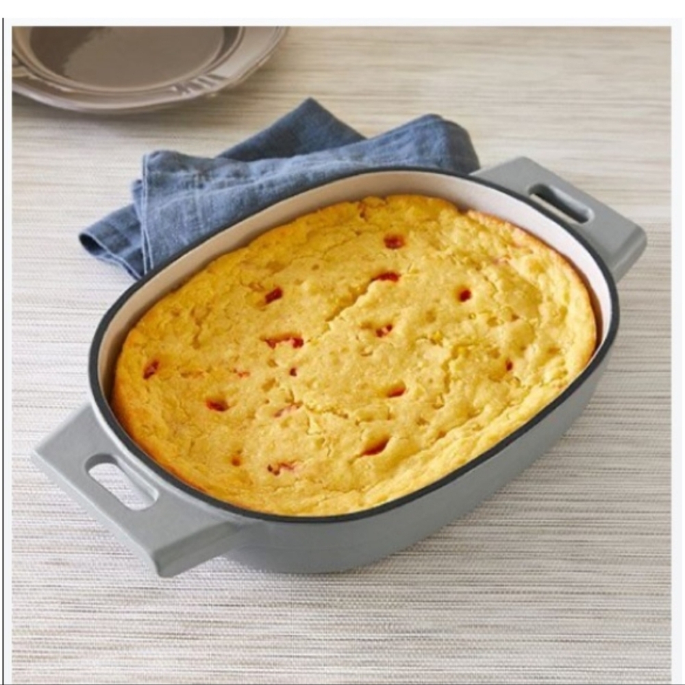 2 Qt Pampered Chef Enameled Cast Iron Baker